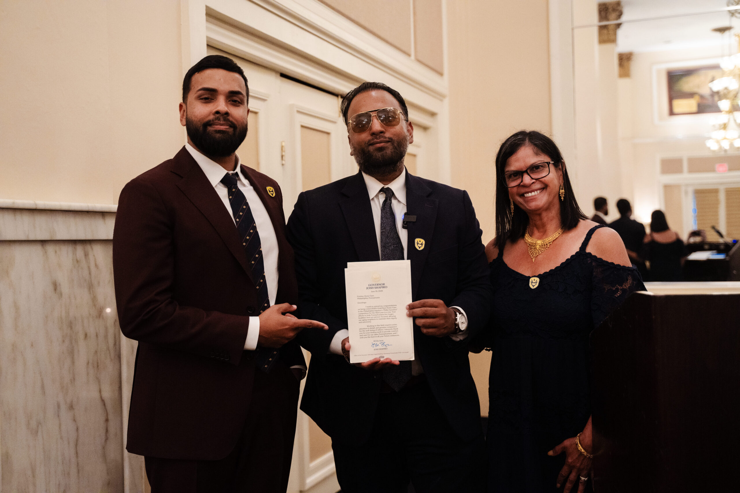 Co-founders, Josh and Dr. Keith received their award from PA governor, Josh Shapiro